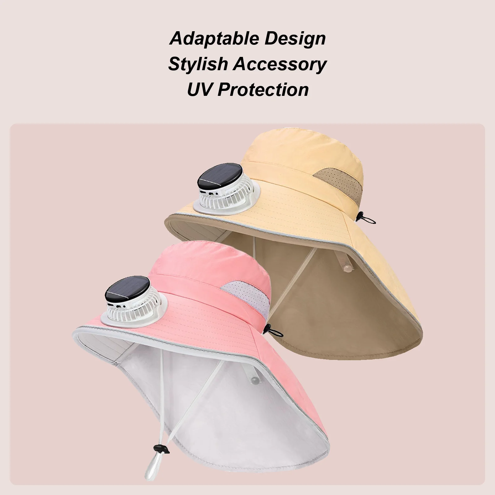 

Solar Hat Fan Fishing Hat Breathable Outdoor Gear Wide Brim Sports Headwear For Kids Girls Vacation Beach Fishing Hiking Camping