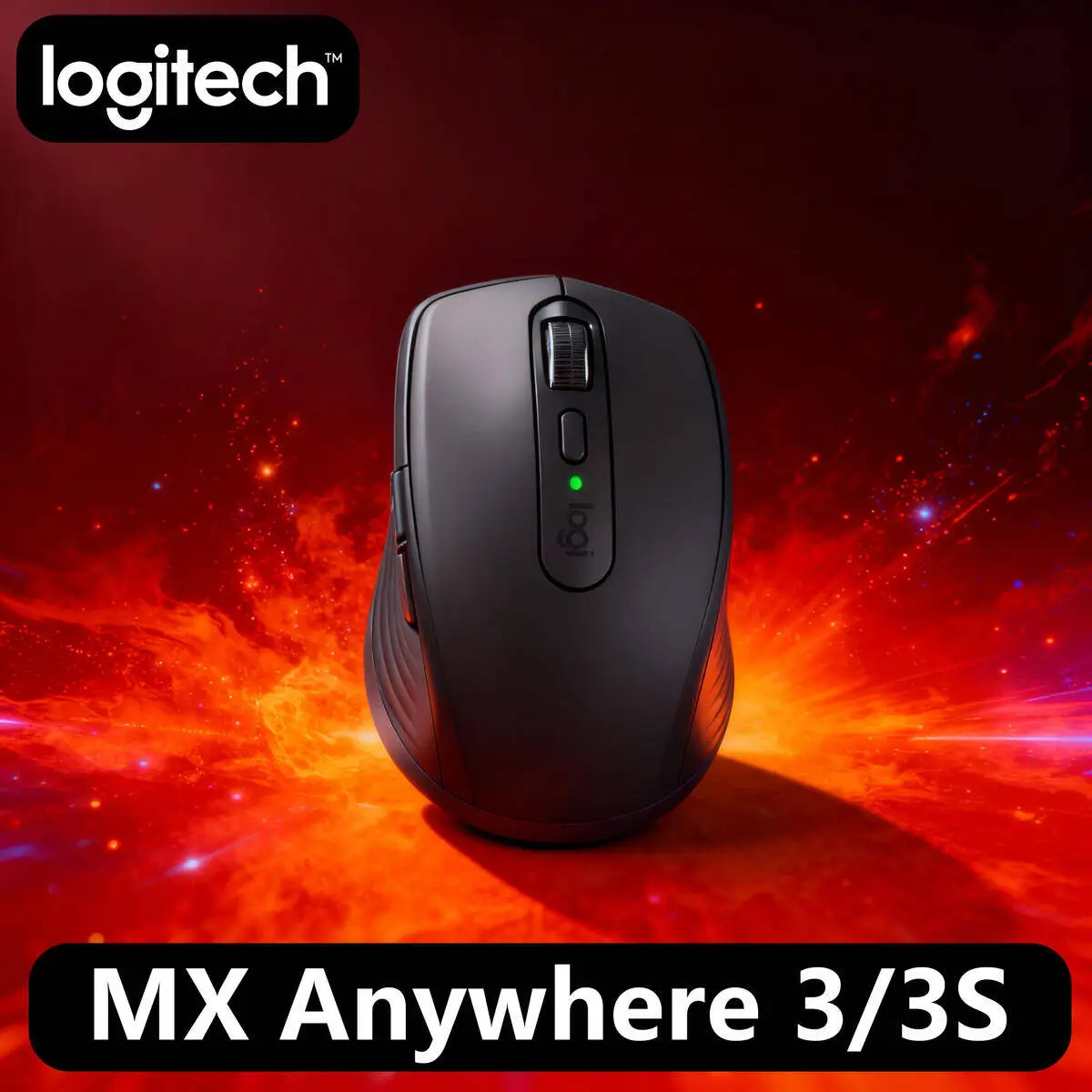 

Logitech MX Anywhere 3S Wireless Mouse, 8000 DPI Darkfield, MagSpeed, USB-C Fast Charge, 10m, 3-Device