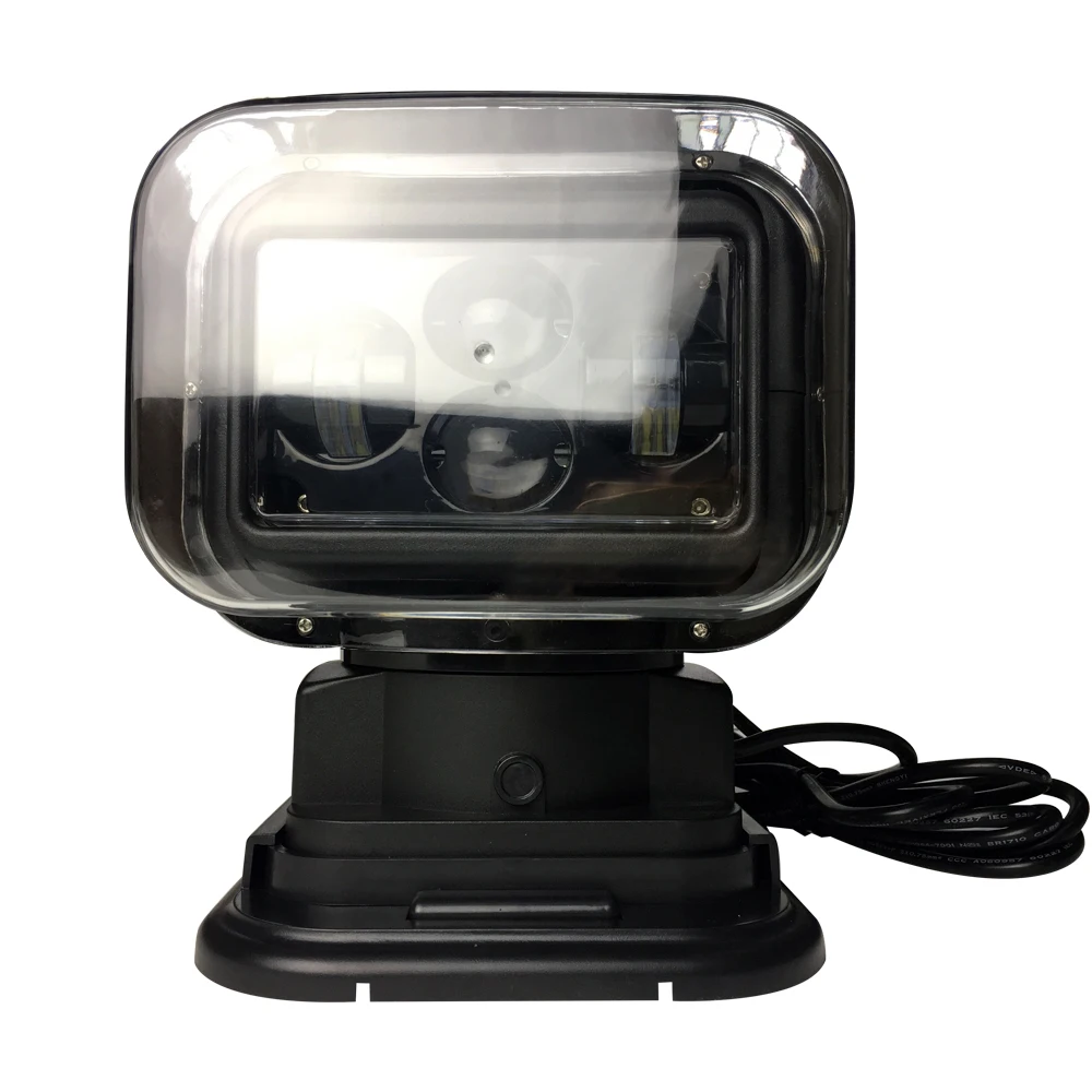 ABS Black Wireless Remote Control Led Search Light 60w Off Road Led Work Light For Car Boat Camping Hunting Led528