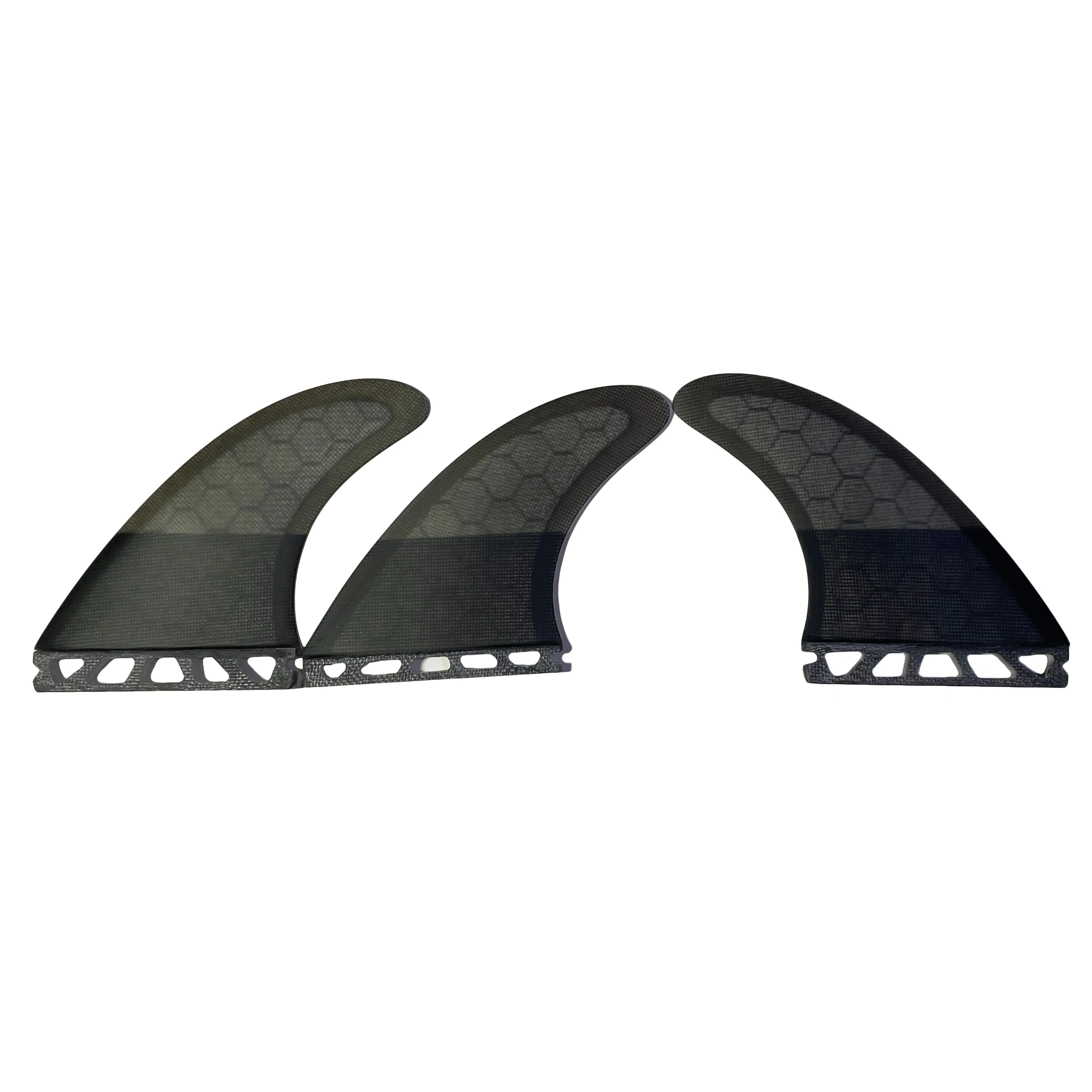 Surfboard-Finnen AM2 Honeycomb Surf Fin Twin Tab II Base Fiberglas Thruster Fin 3er-Set zum Surfen – Detail 4