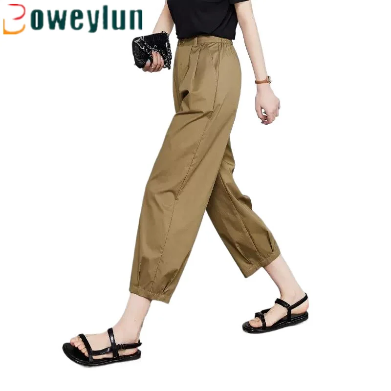 

Boweylun Casual Nine-minute Pants Female Summer Thin Loose Wide-legged Trousers Women's Workwear Pants