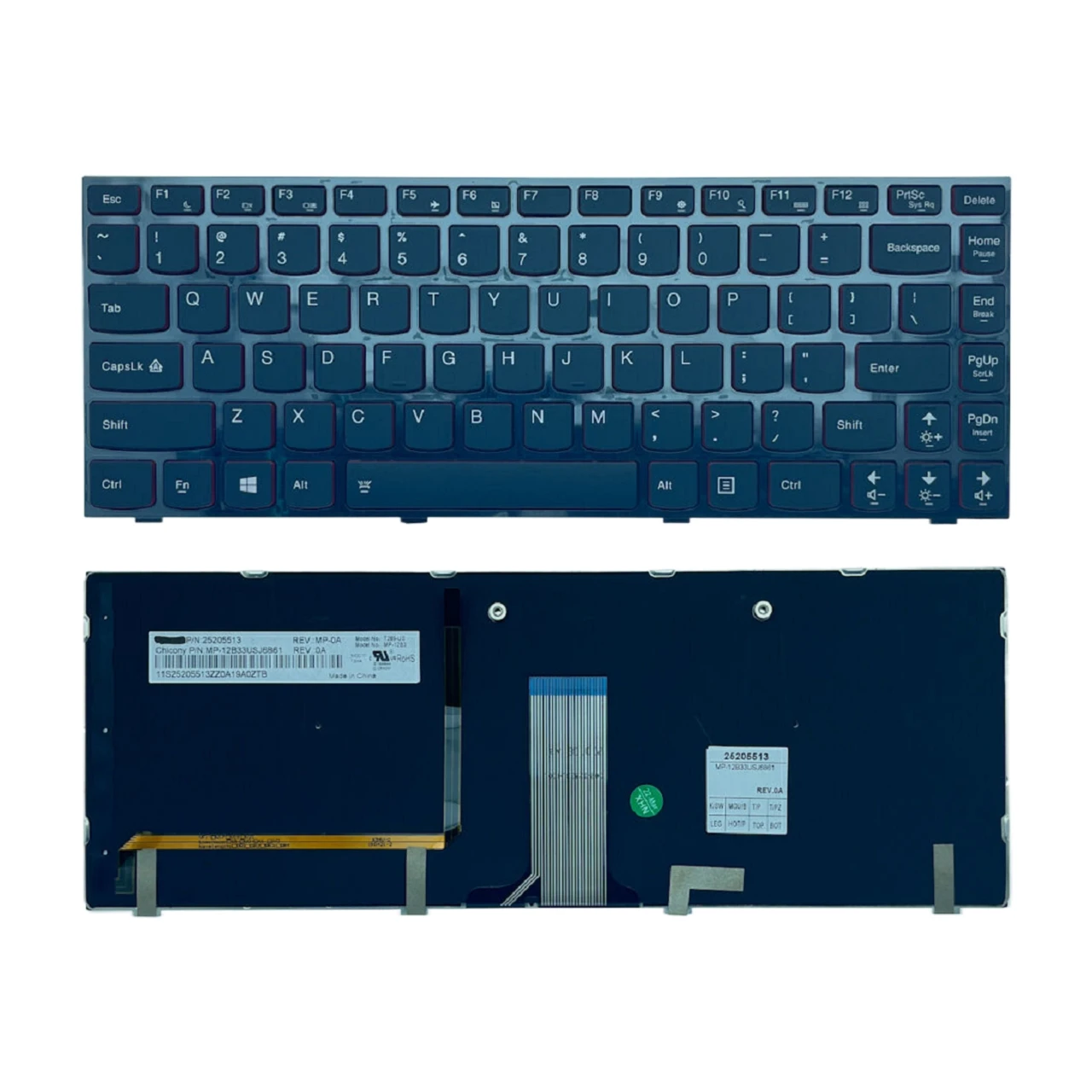 New US Laptop Backlit Keyboard For Lenovo Ideapad Y400 Y410 Y430P Y400P Y410P Y400N Y410N Notebook PC Replacement