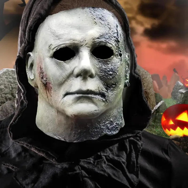 Halloween, Horror Masquerade Party, Michael Myers Kostuum Eng Cosplay Masker voor Volwassenen ob;8