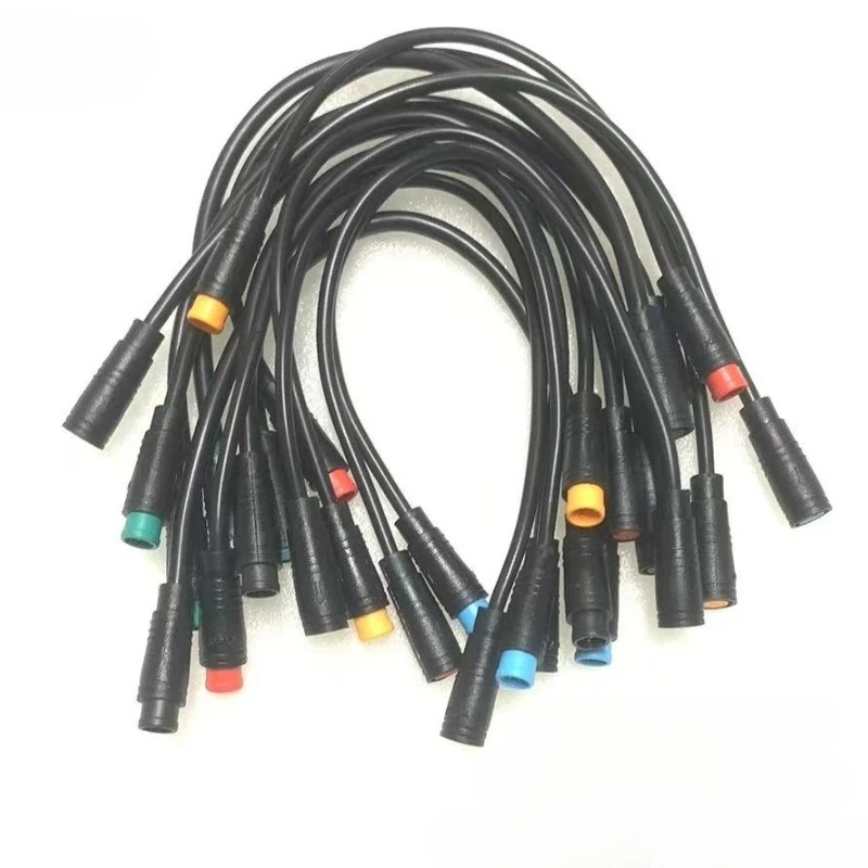 1Pcs M8 2 3 4 5 6 Pin Electric Bicycle Butt Joint Plug Waterproof for Ebike Display Cable Female Male Optional Connector 20CM