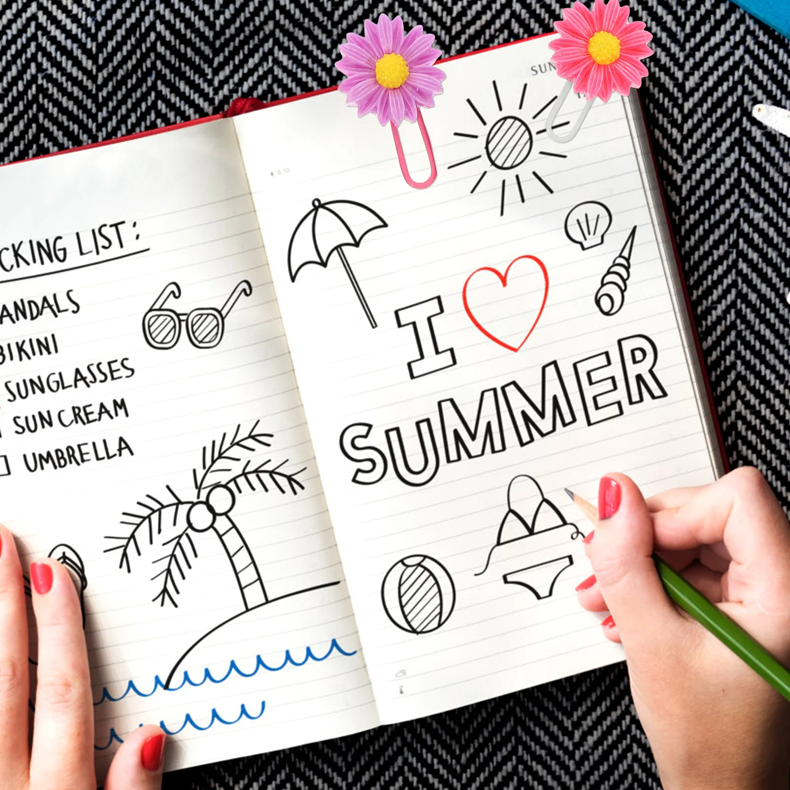 12 قطعة زهرة مطلية بالذهب المرجعية دبابيس ورق الزخرفية المعادن الأزهار مقاطع ل سجل القصاصات ملاحظات مكتب المنزل الزفاف #3