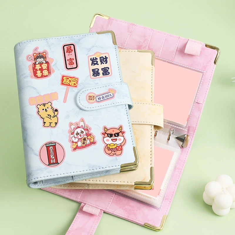 Children Money Savings Challenge Binder Flexible Savings Challenges Book Reusable Leather Waterproof Cash Budget Notebook