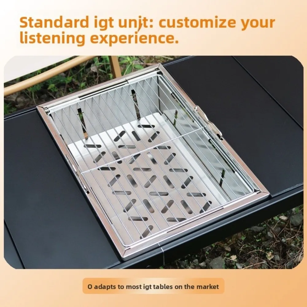 

Нержавеющая сталь IGT гриль для барбекю многофункциональные настольные аксессуары угольная дровяная печь складная портативная стойка для барбекю