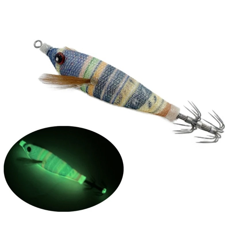 6g/8cm Soft Fishing Lures Artificial Night Glow Fishing Squid Hook Fishing Tool Enhances Your Fishing Experience DropShipping