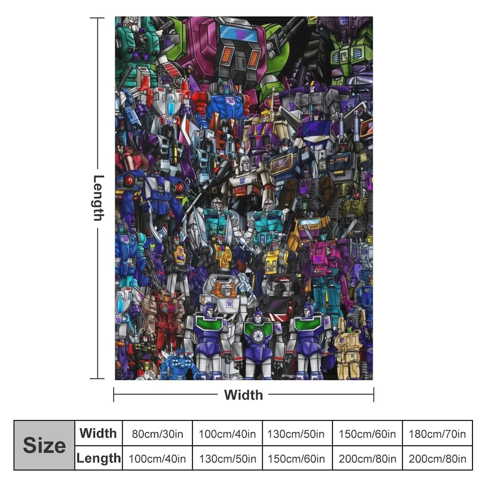 G1 Decepticons Throw Blanket For Sofa Thin fluffy blanket