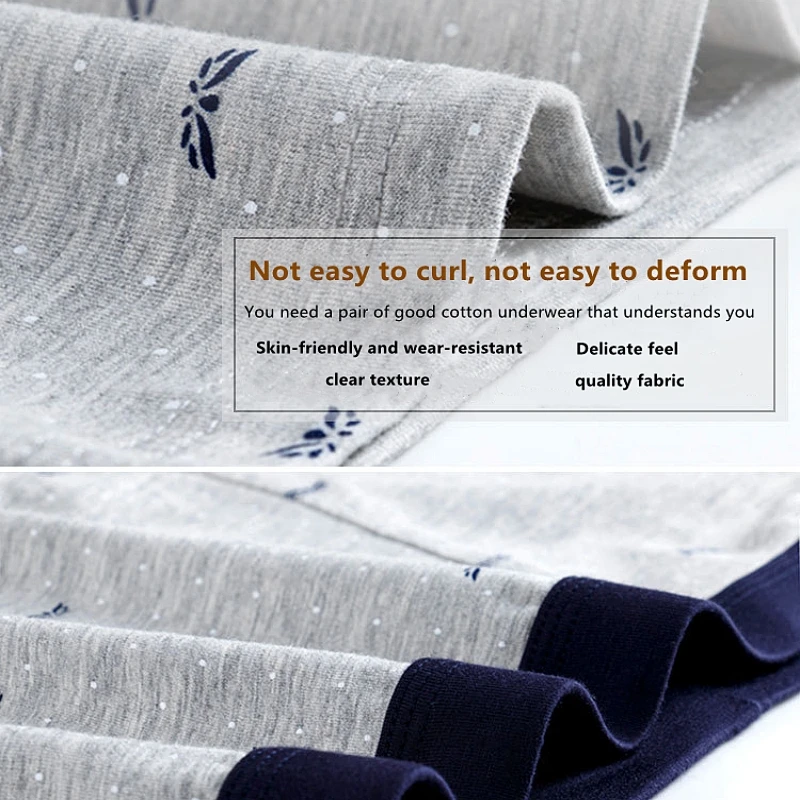 5pcs/lot seamless men's panties big Men underwear Cotton Mens boxers & briefs Breathable boxer shorts and underpants For men 8xl