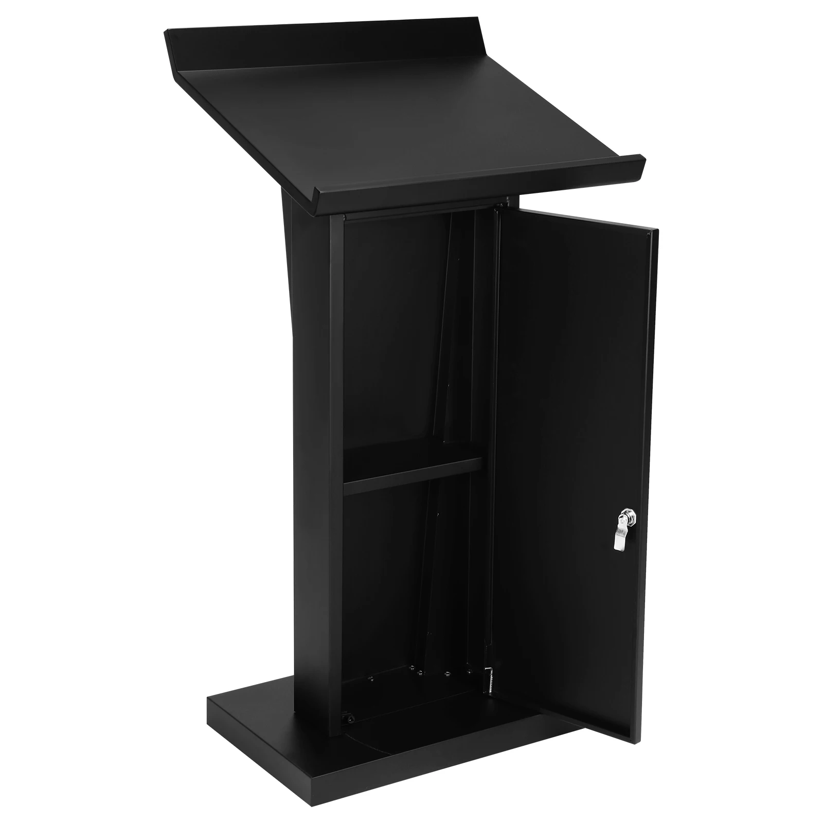 Office Reception Table Multi-Purpose Heavy Duty Metal Lecterns Large Capacity Slant Desktop Podium for Church School Office Home