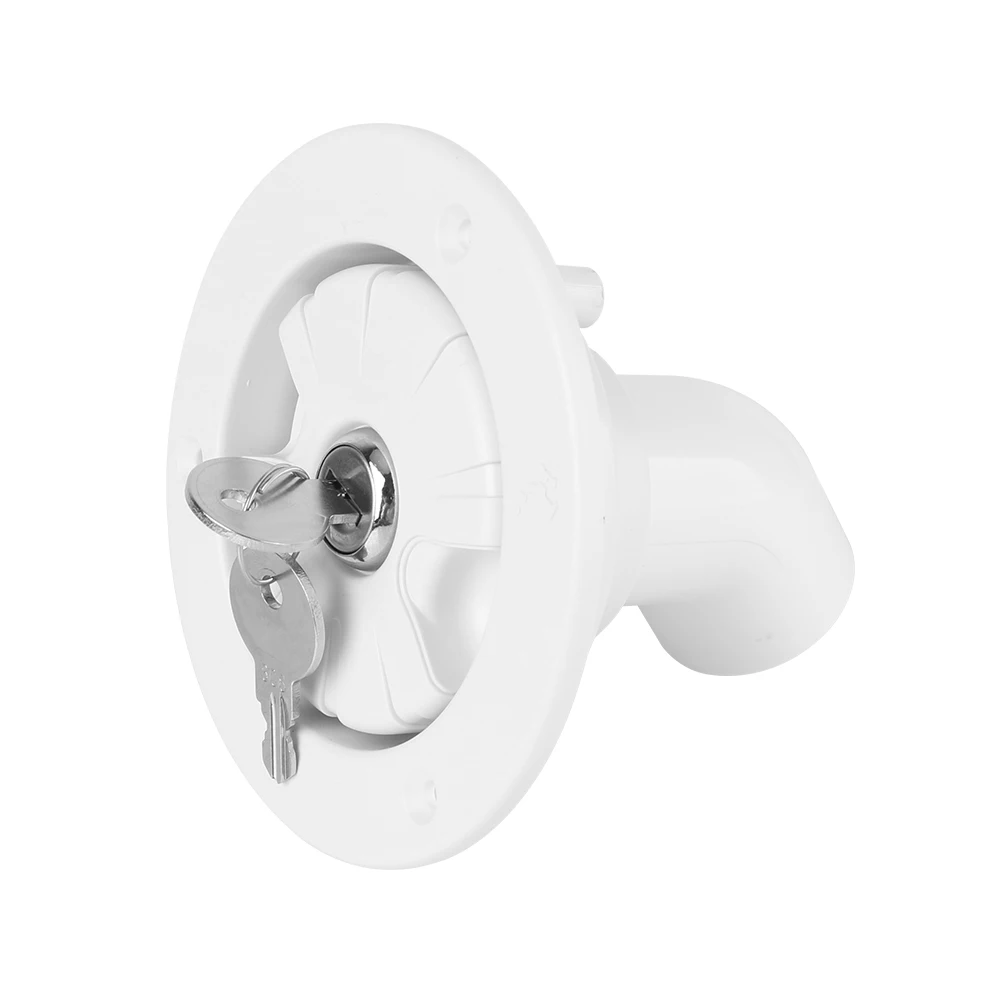 

Gravity Fresh Water Fill Hatch RV Accessories Inlet Filter Lockable 80mm For RV Boat Camper Trailer White Caravan Accessories