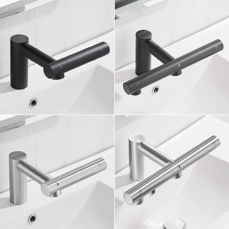 Automatic induction faucet, bathroom three-in-one hand dryer, hand washing and drying machine faucet