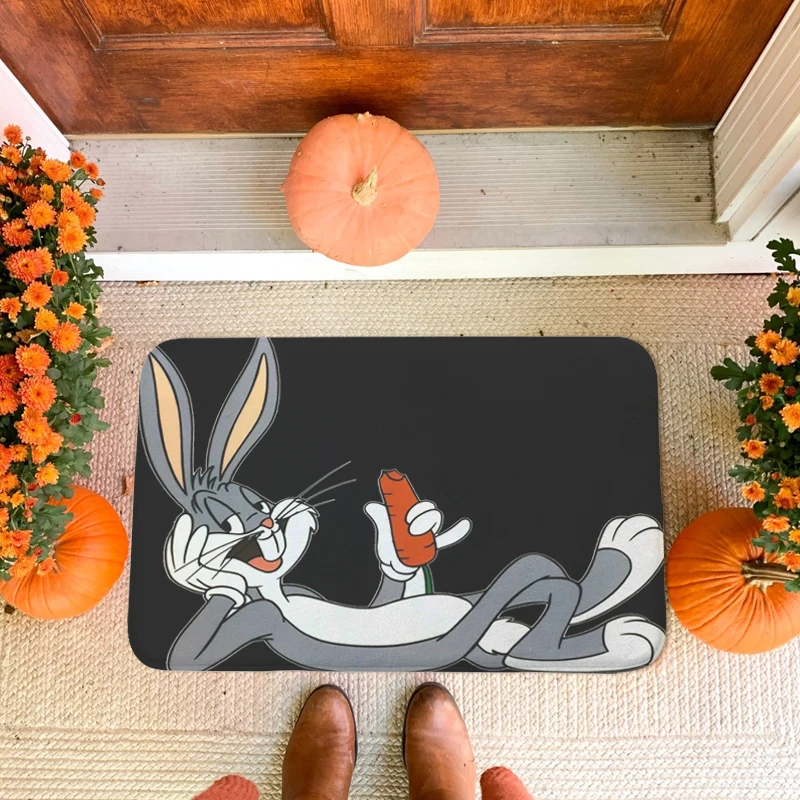 Hallway Porch Foot Mat Non-slip D-Bugs D-Bunnys Entrance Door Doormat Corridor Carpet for Kitchen Balcony Bedroom Rug Home