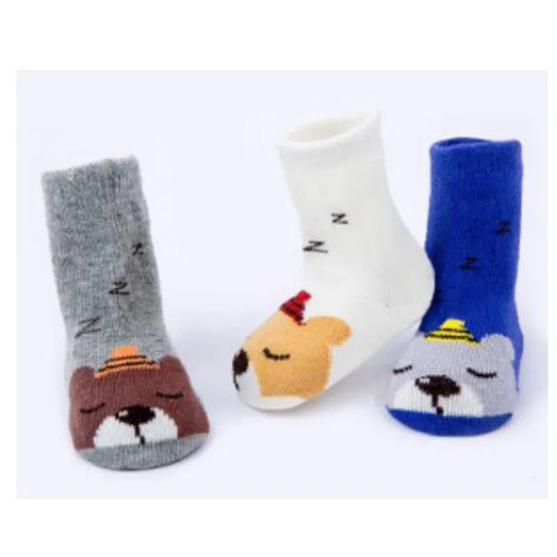 3 أزواج من جوارب الأطفال الكرتونية الربيعية المصنوعة من القطن الناعم للأطفال، جوارب لطيفة للأطفال الرضع للفتيات والأولاد #2