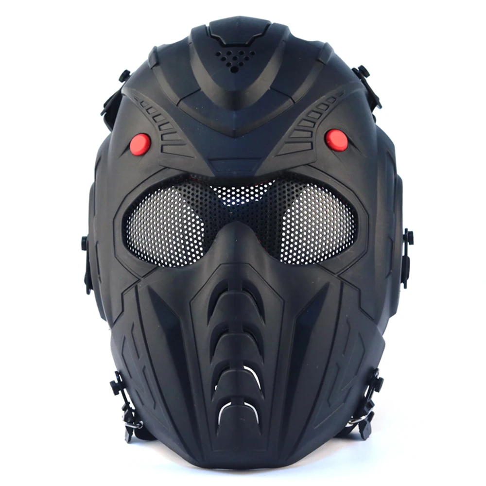 Paintball Full Face Tactical Mask Timemen Skull PC Lens Steel Mesh Safety Mask Military Hunting Airsoft Combat Protective Mask