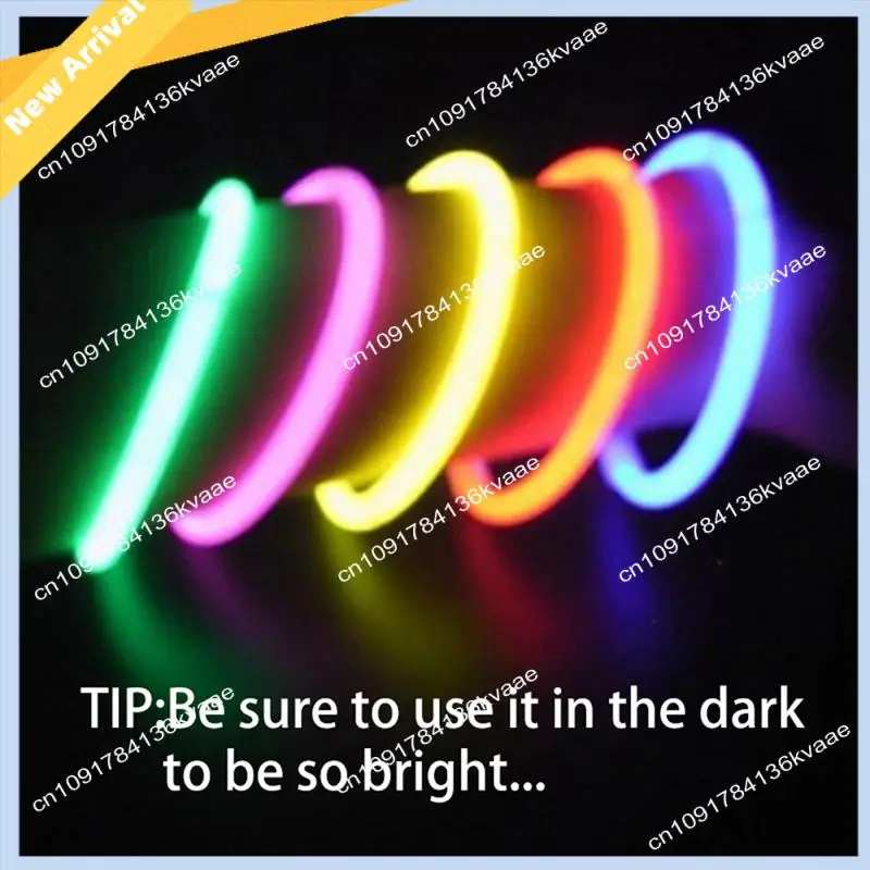 M01K 100Piece Fluorescence Light Glow Sticks Bracelets Necklaces Neon Bright Colorful Glow Stick For Wedding Party Glow Sticks