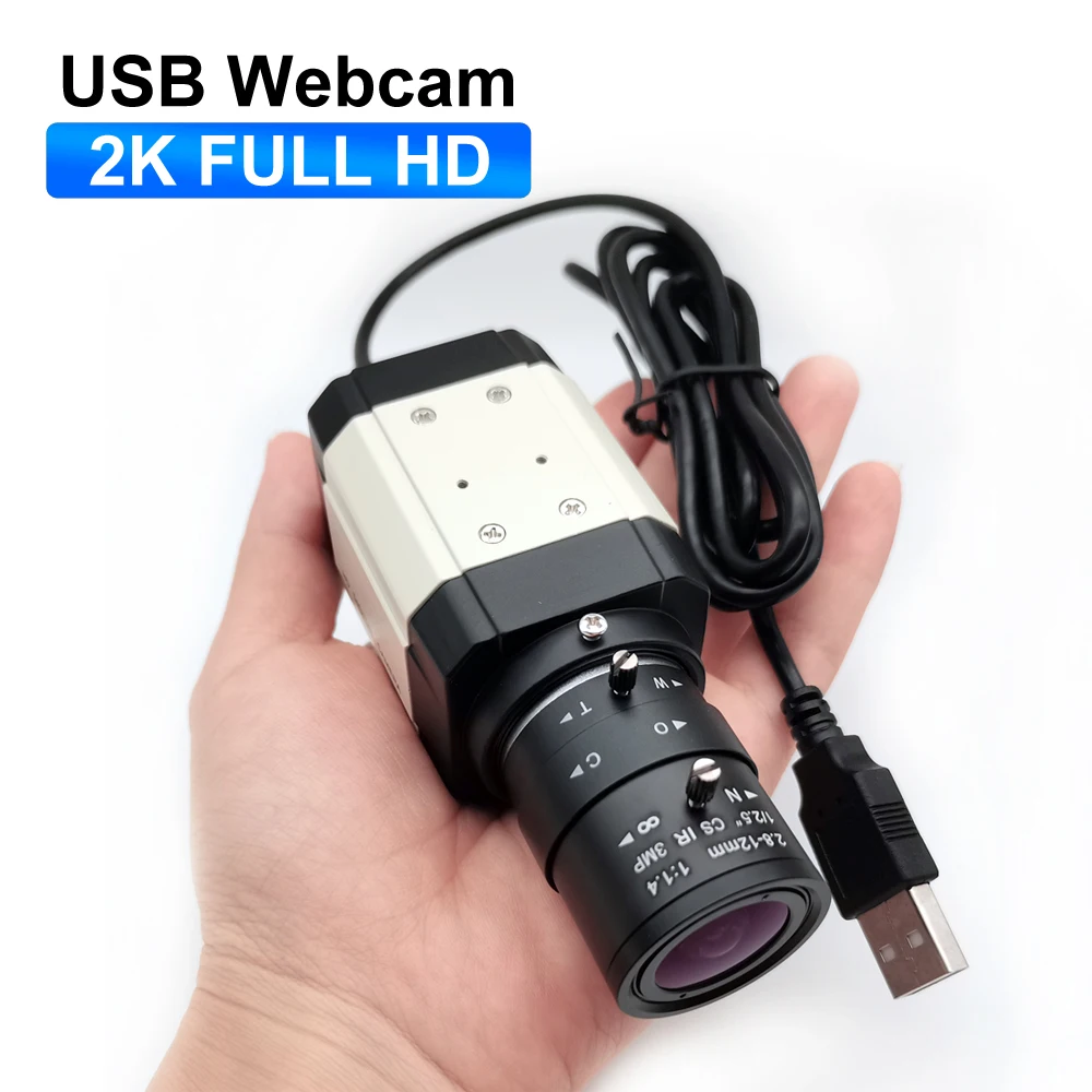 webcam para pc industrial 2k hd 550 mm zoom varifocal 30fps resolucao 2560x1440 alta velocidade usb uvc otg live streaming camera 01