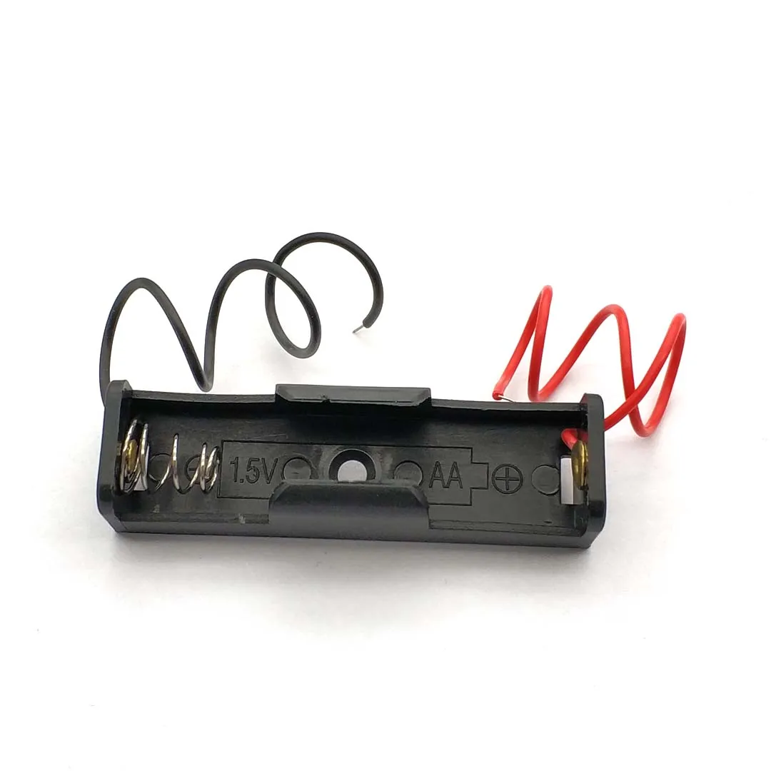 10 Stück 1-Zellen-AA-Batteriehalter 1,5 V ohne Abdeckung mit 150 mm 26AWG verzinntem Draht, DIY-Elektronikschaltkreis-Stromversorgung, Batterie nicht enthalten – Detail 3