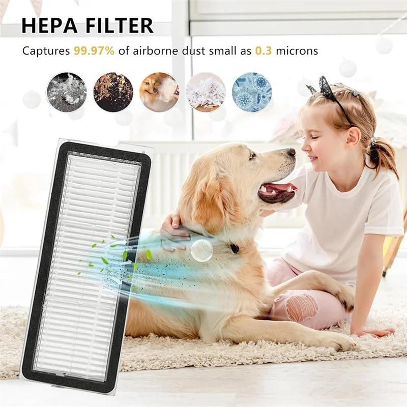 مجموعات الملحقات ل Roborock QV 35A / QR 798 / QR 598 أجزاء المكنسة فرشاة جانبية رئيسية فلتر Hepa كيس لجميع الغبار وسادة الممسحة