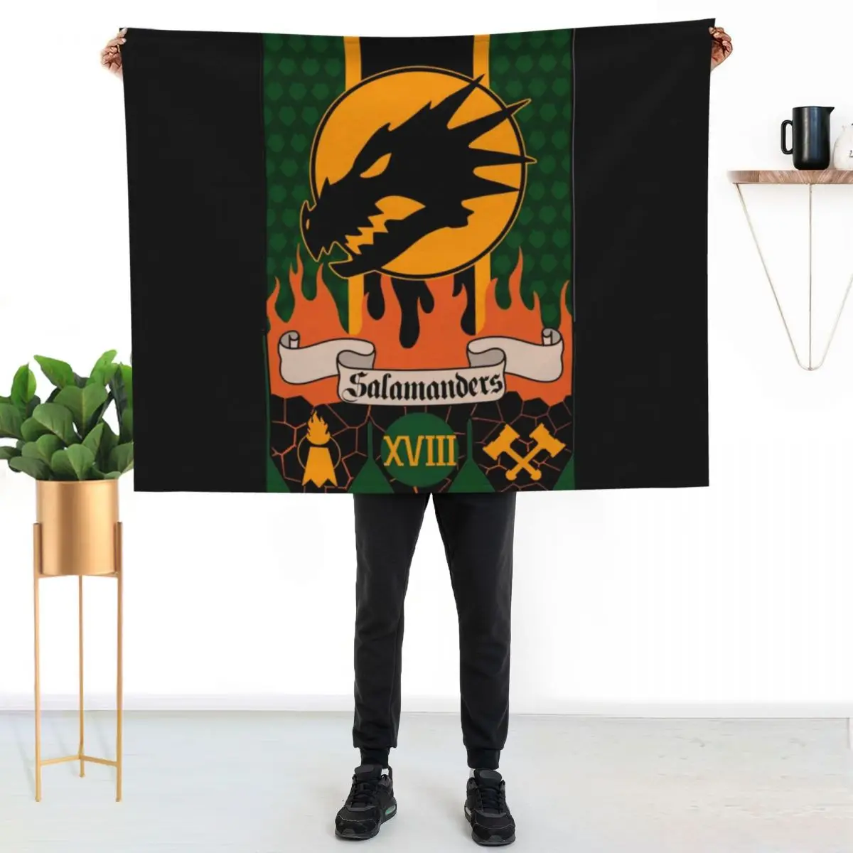 Salamanders Banner Throw Blanket Bed Fashionable christmas decoration Camping valentine gift ideas Blankets