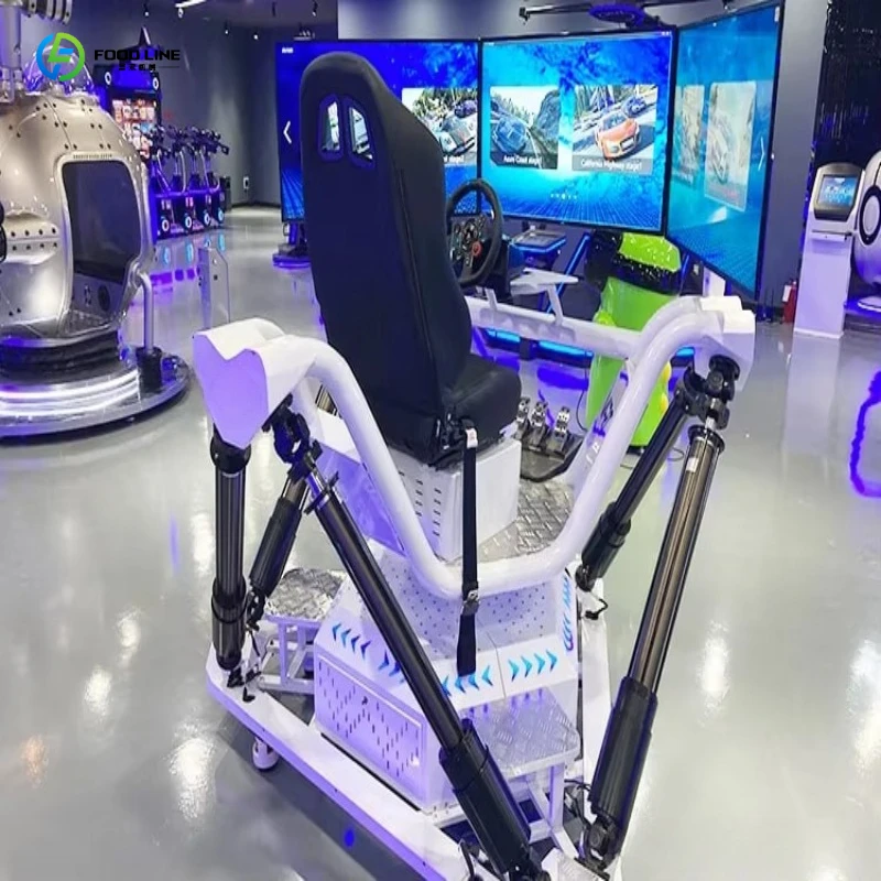 FL 3 Screen VR Racing Car Simulator 9D 6DOF Motion Interactive Game for Arcade Center