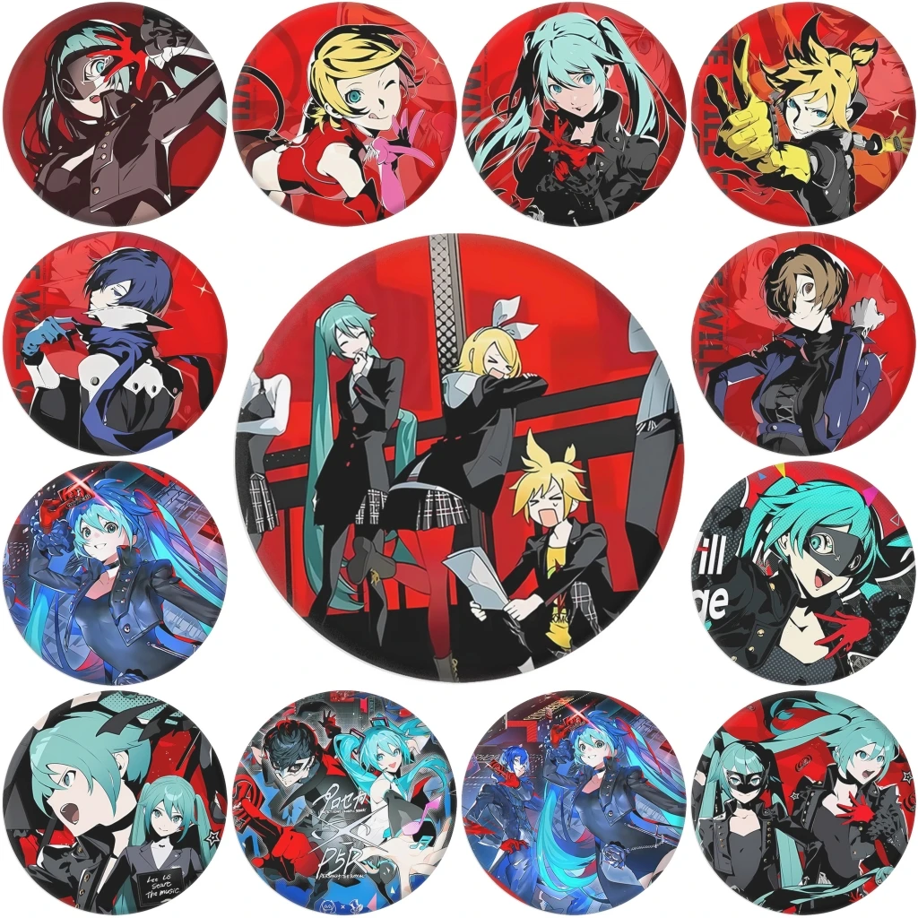 

58 мм аниме проект SEKAI красочный сценический подвиг Pjsk P5 Sakamoto Ryuji косплей значок булавка SPTE жесть брошь реквизит Gilf