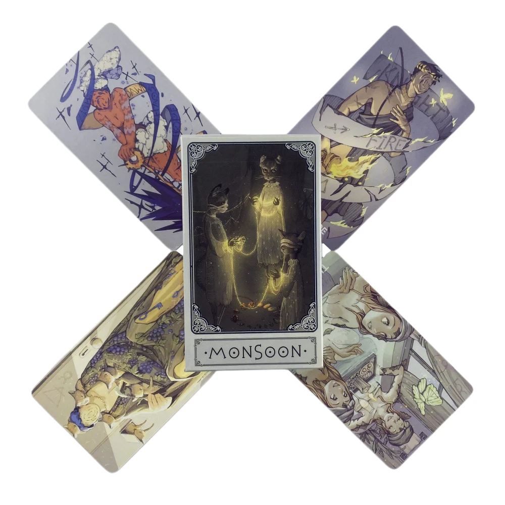 Cartes de tarot Monsoon, jeu de 78 cartes Oracle English Visions Divination Edition, jeux de société