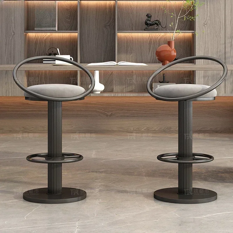 Modern Minimalist Lounge Bar Chairs Aesthetic Elegant Upholstered Individual Bar Stools Taburetes Altos Cocina Home Furniture