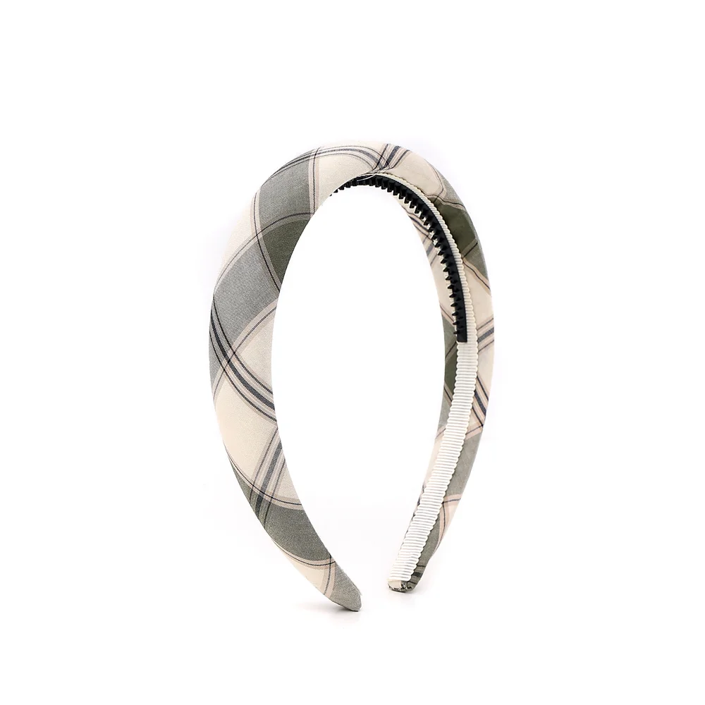 Kwiatowy wzór w kratkę Dziewczęca opaska na głowę Modna opaska do włosów Kolorowa elegancka kokarda do włosów Akcesoria do włosów Elegancka opaska na głowę z kokardką — zdjęcie 4