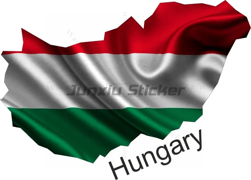 Hungary Flag Car Sticker Wall Sticker Helmet Motorcycle Decoración Car Stickers Window StickersStyling Country Code H Decal