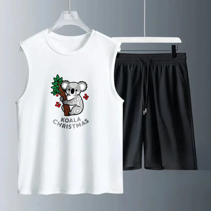 

Мужские комплекты майки с коротким рукавом + шорты, мужская одежда, новые мужские комплекты, дышащие летние мужские толстовки, комплект из полиэстера, мода