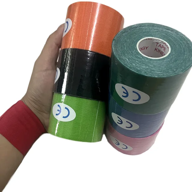 6 rolka bandaz samoprzylepny taśma kinezjologiczna Sport bandaż kohezyjny crossfit bandaż elastyczny samoprzylepny taśma podnosząca piersi taśma do twarzy kostki na kolano i nadgarstek powrót  tejpy sportowe