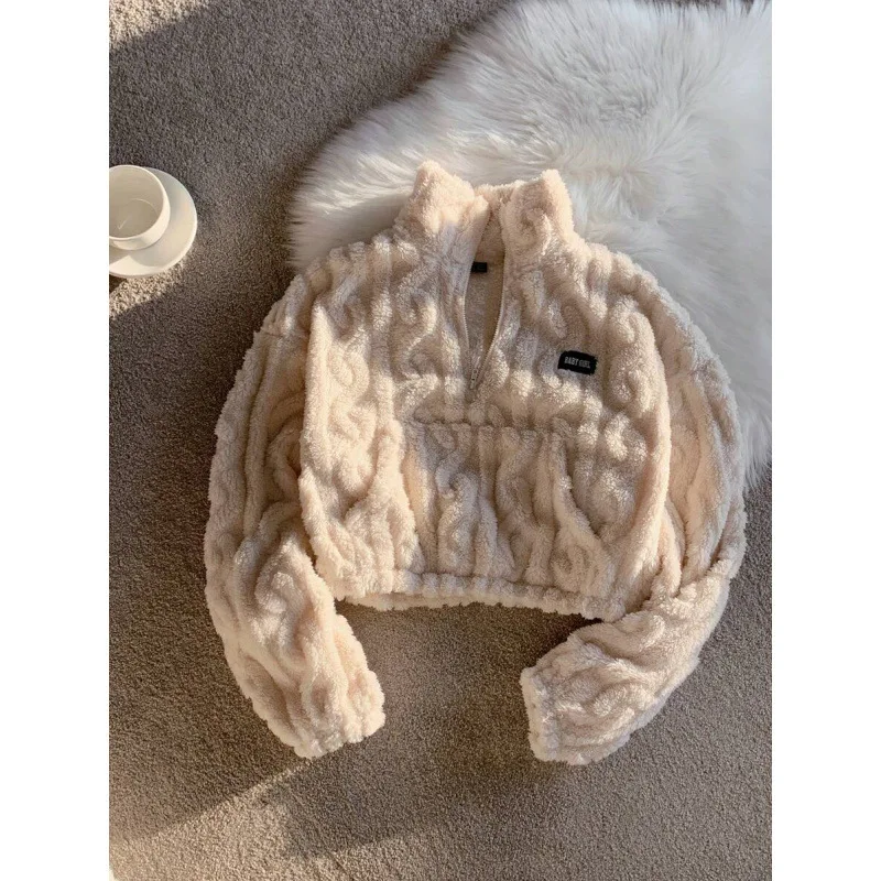 

Женская толстовка Fce Halfzip Hoodie Y 92405 с меховой молнией, весна 2026, модная, удобная, из мягкого материала, с капюшоном