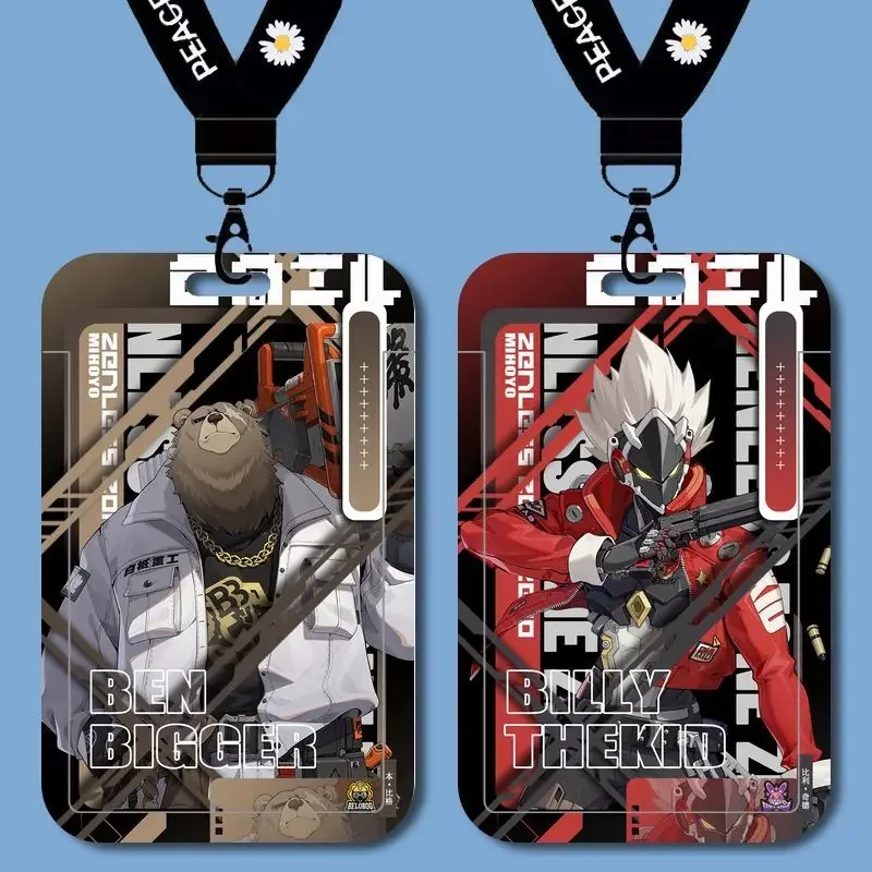 Zenless Zone Zero Anby Ben Hoshimi Miyabi Von Lycaon Business Retractable Credit Card Holders Bank ID Holder Bus Card Cover Case