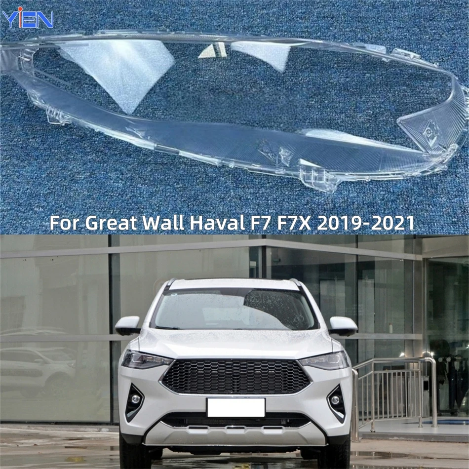 

For Great Wall Haval F7 F7X 2019 2020 2021 Car Accessories For Cars Transparent Housing Car Lights Shell Front Headlight Cover