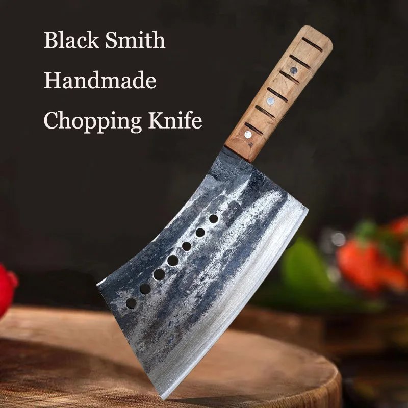 Imagem -04 - Handmade Thickening Chopping Knives Butcher Knives Hardwork Tools Forjamento Chopper Osso mm Lâmina Grossa 1kg