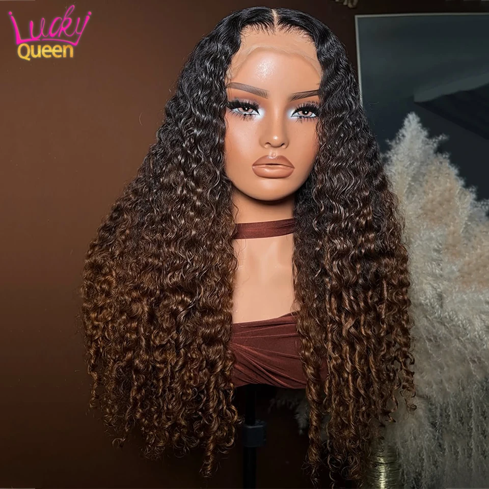 

Highlight Brown Curl Human Hair wig 13x6 13x4 Lace Front Human Wig For Women 5x5 Lace Closure Wig Jerry Curly Wave Glueless