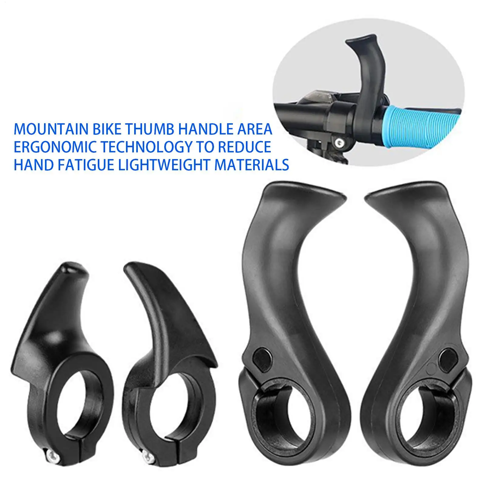 

Ergonomic Bike Handlebar Extensions, Adjustable Bar Ends Grips for Mountain Road Touring, Cycling Comfort Upgrade