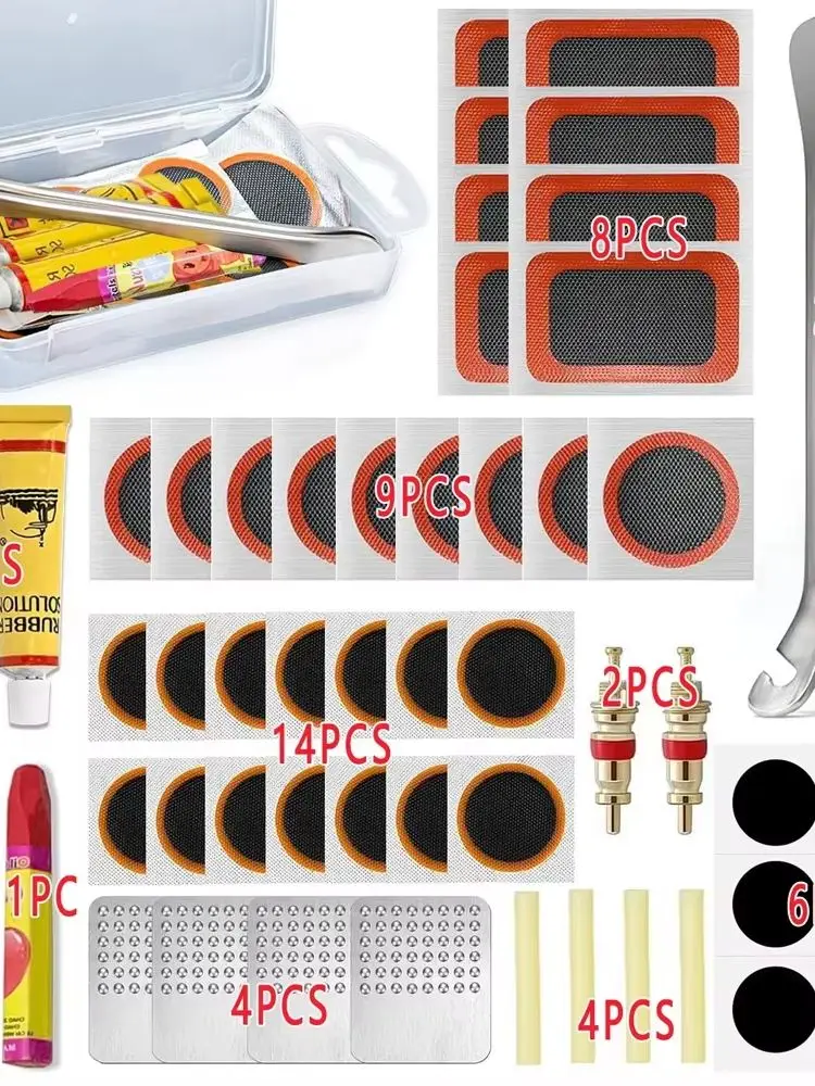 AliExpress NONE Bike Tire Repair Kit Patches Tire Flim Grinding Film Crowbar Multifunctional Tools Cycling Tire Patch Bicycle Repair Puncture