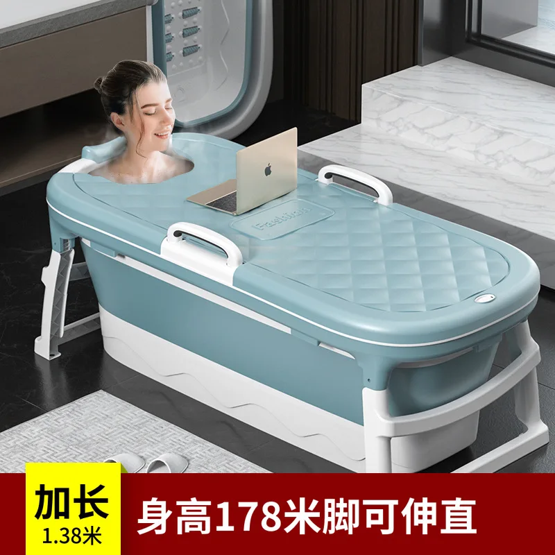 

Bath bucket Thickened large folding plastic bath bucket Household adults can sit in the bathtub Bath tub manufacturers wholesale