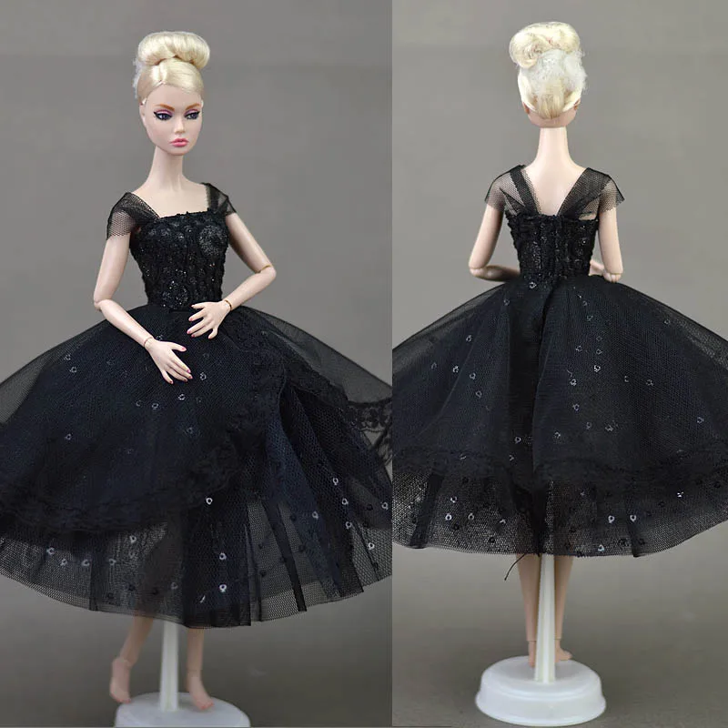 ชุดตุ๊กตา Elegant Lady สีดําชุดราตรีเสื้อผ้าสําหรับ 30 ซม.Super แต่งตัวตุ๊กตาสําหรับ 1/6 BJD ตุ๊กตาของขวัญตุ๊กตาอุปกรณ์เสริม