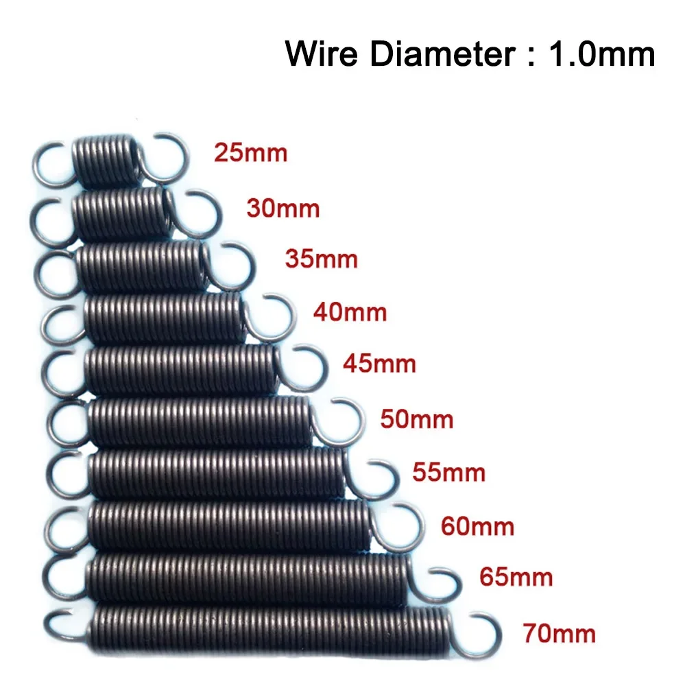 

Extension Tension Expansion Spring With Hook Springs Steel Spring Wire Dia 1.0mm Outer Dia 5mm Length 20mm-300mm Various Sizes