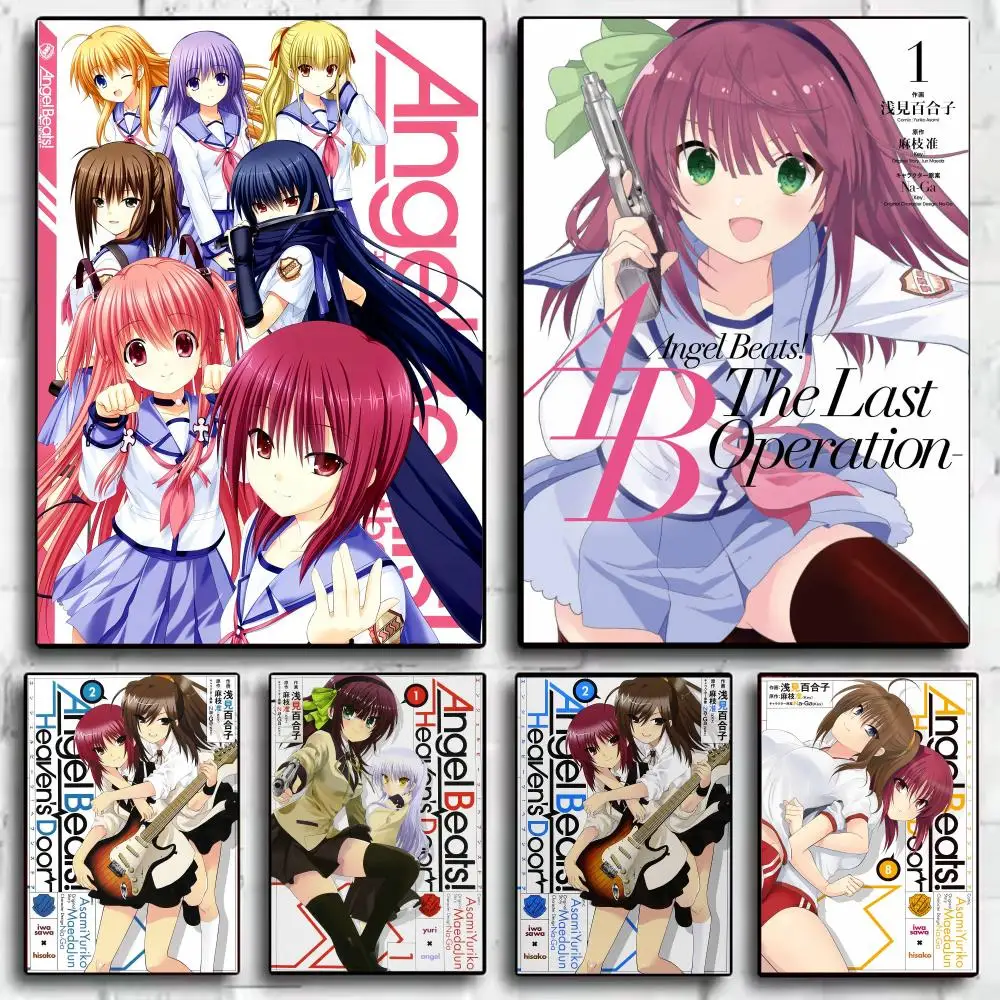 Classic Anime A-Angel Beats Poster Wall Art Poster Print Decorative Artwork for Bedroom Living Room Office Home Decoration