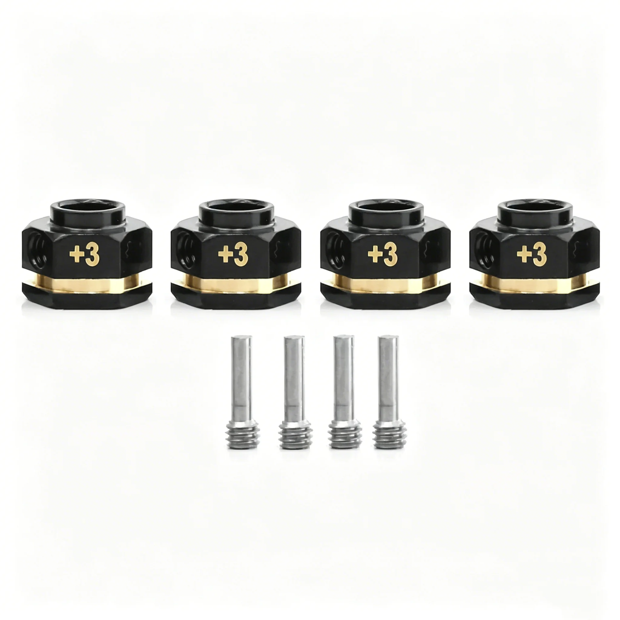 4PCS Brass Wheel Hex Spacers 12mm Adapter 3-20mm Offset for 1/10 RC Crawler TRX4 TRX6 Upgrade Parts