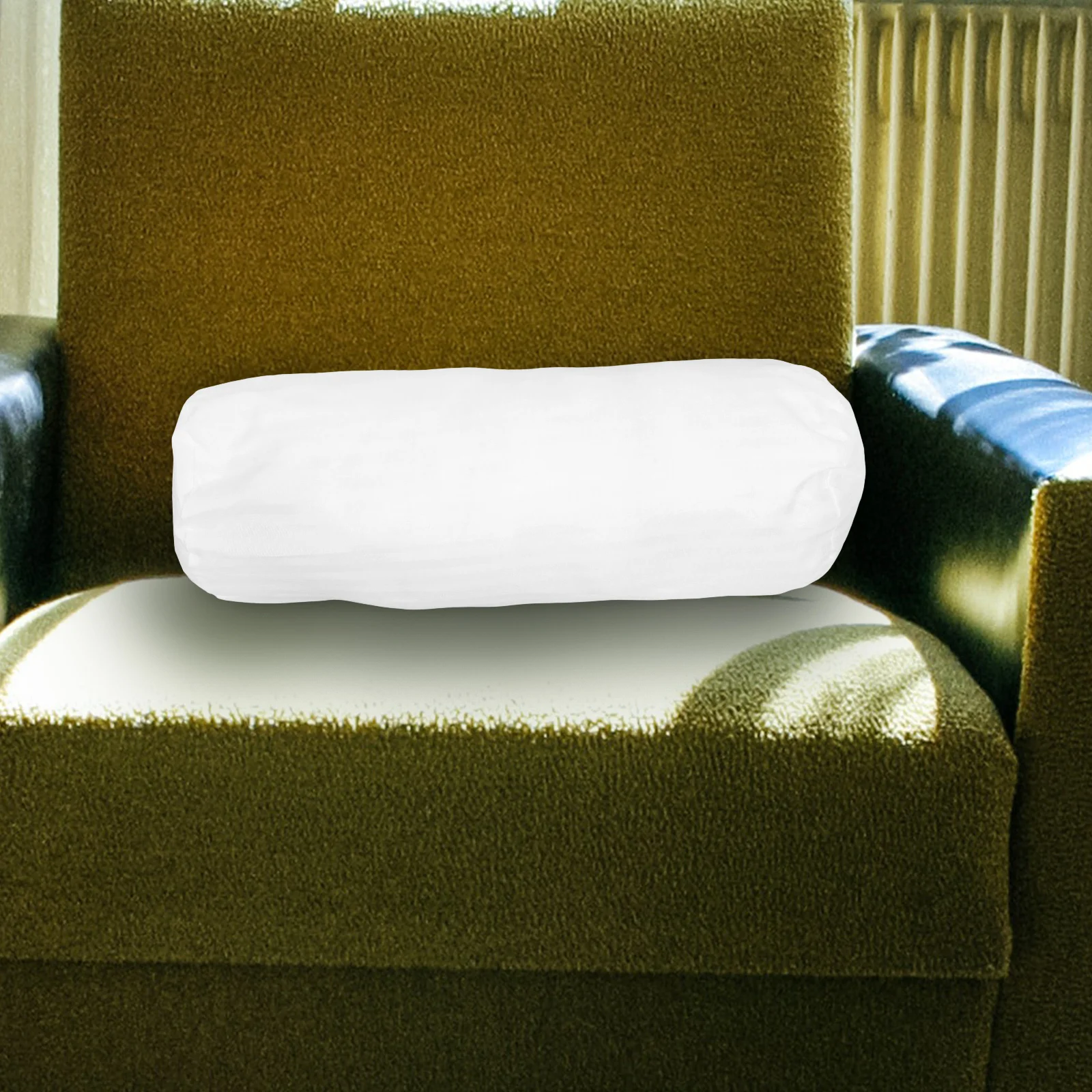 

Cylindrical Inner Sleeve Case Neck Roll Pillow Cover Tube Couch Bolster Pillows White Color Zipper Travel Cushion