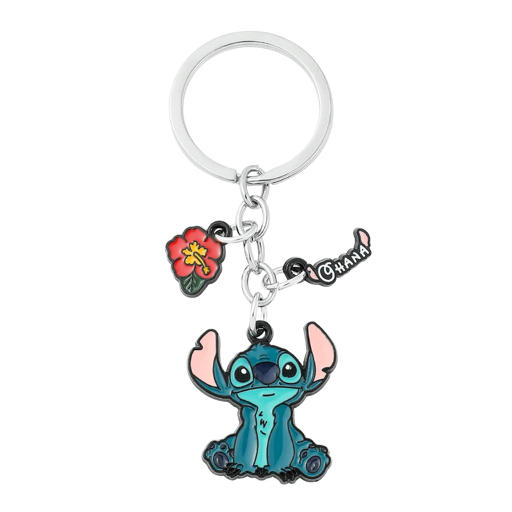 Stitch Keychain Metal Enamel Pendant Keyrings Cute Stitch Key holder for Bag Accessories Gift for Friends