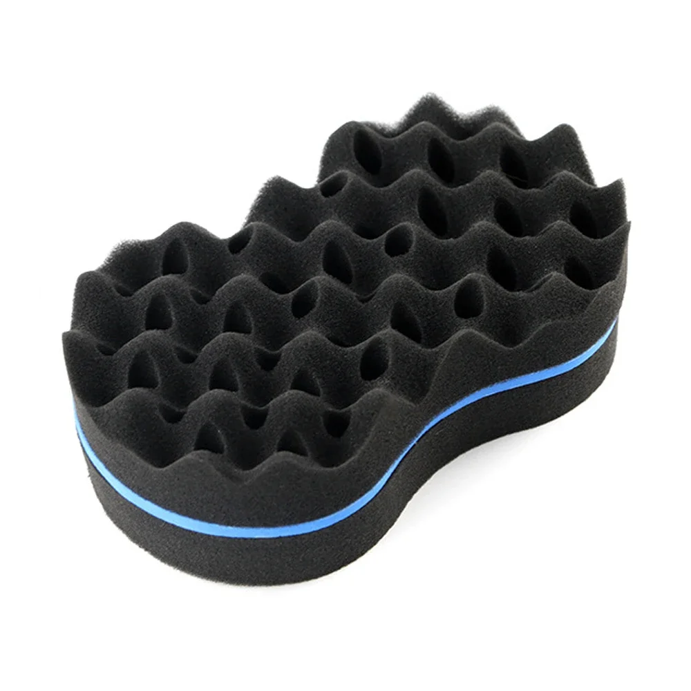Double Sided Wave-shaped Sponge Brushes Multi-holes Side Braid Twist Hair Curl Wave Hair Sponge Brush Comb Hair Styling Tools image 4