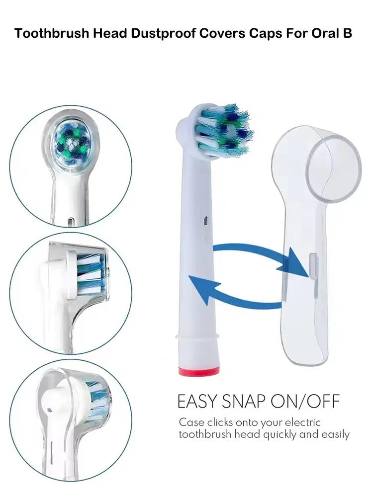 Couvre-têtes de brosse à dents, capuchons pour têtes de brosse de rechange Oral B et série iO, protecteur anti-poussière pour tête de brosse à dents électrique, 4/8 pièces