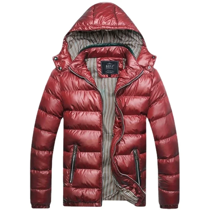 Herren Winter warmer langer Mantel große Baumwolle gepolsterte Jacke 2024 neue übergroße Kapuze Parka Oberbekleidung dicke warme Wind jacke männlich